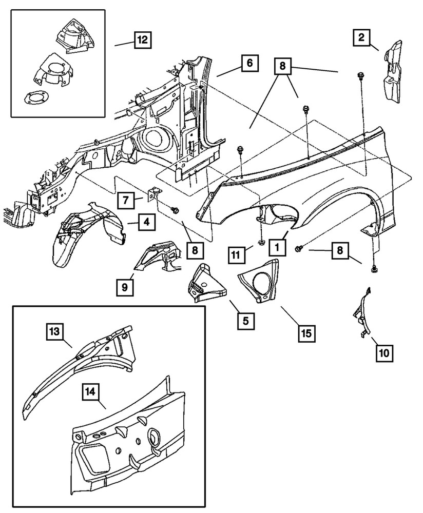 Genuine Mopar Headlamp Support 5027109AB