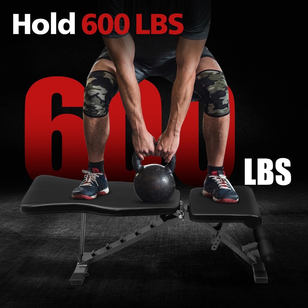 Adjustable & Foldable Weight Bench Press, Decline Bench for Dumbbell Exercise...