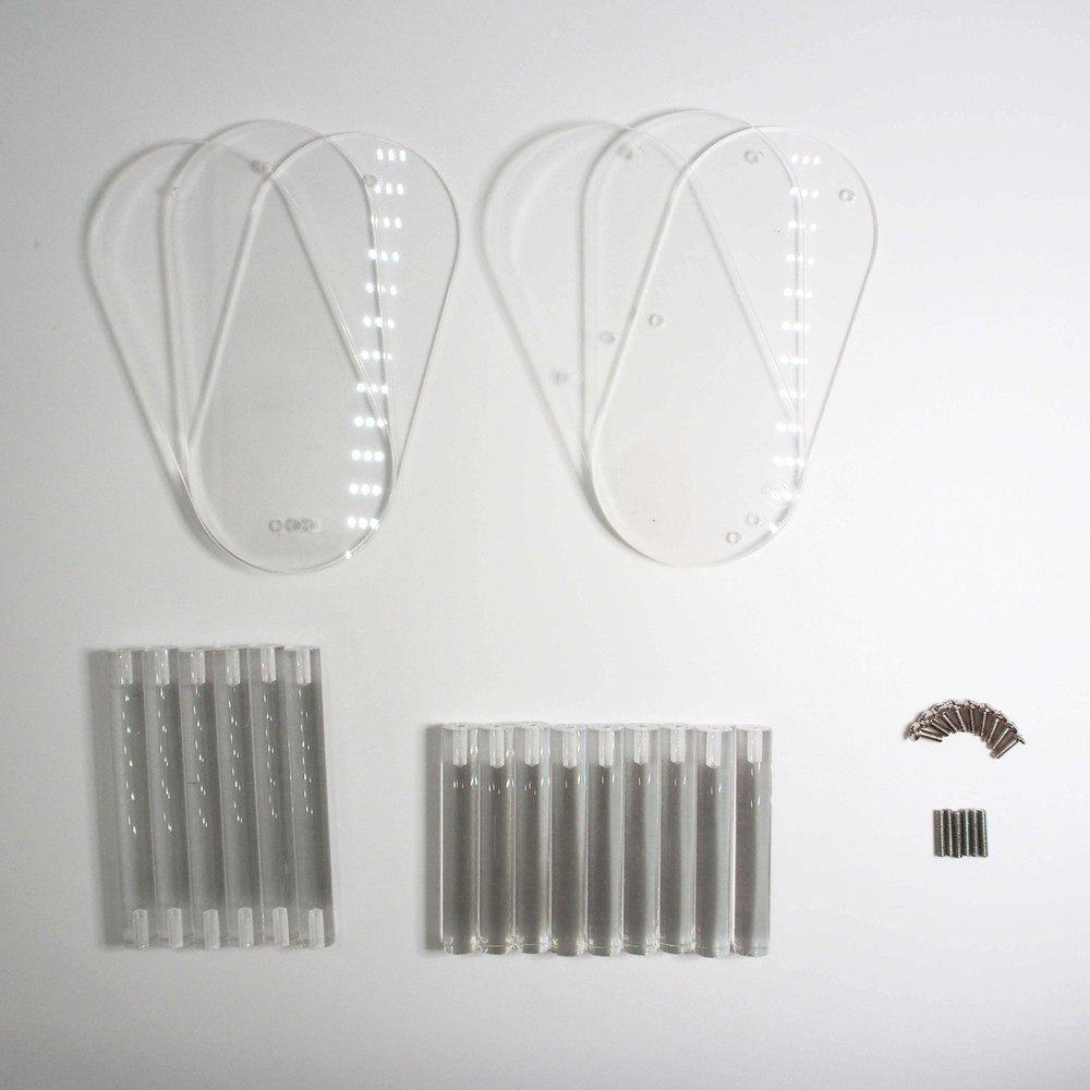 Clear Acrylic Multiplatform Display Stand with 6 Adjustable Risers
