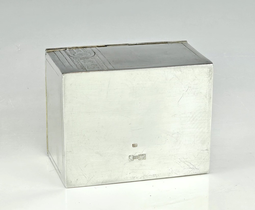 19C Russian Silver Cigar Box