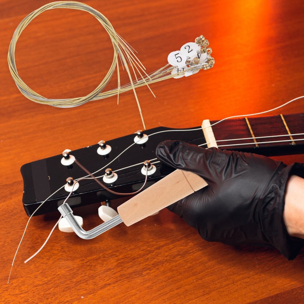 1Set Metal Harp Strings Kit With Tuning Wrench For Easy String Changes