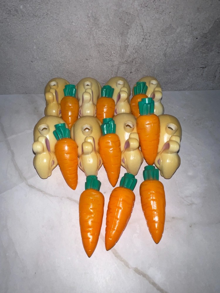 Vintage Easter Bunny Rabbit Carrot String Light Plastic Covers
