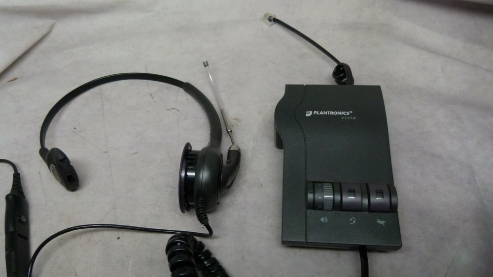Plantronics Vista Model M12 Headset Amplifier with Plantronics Headset