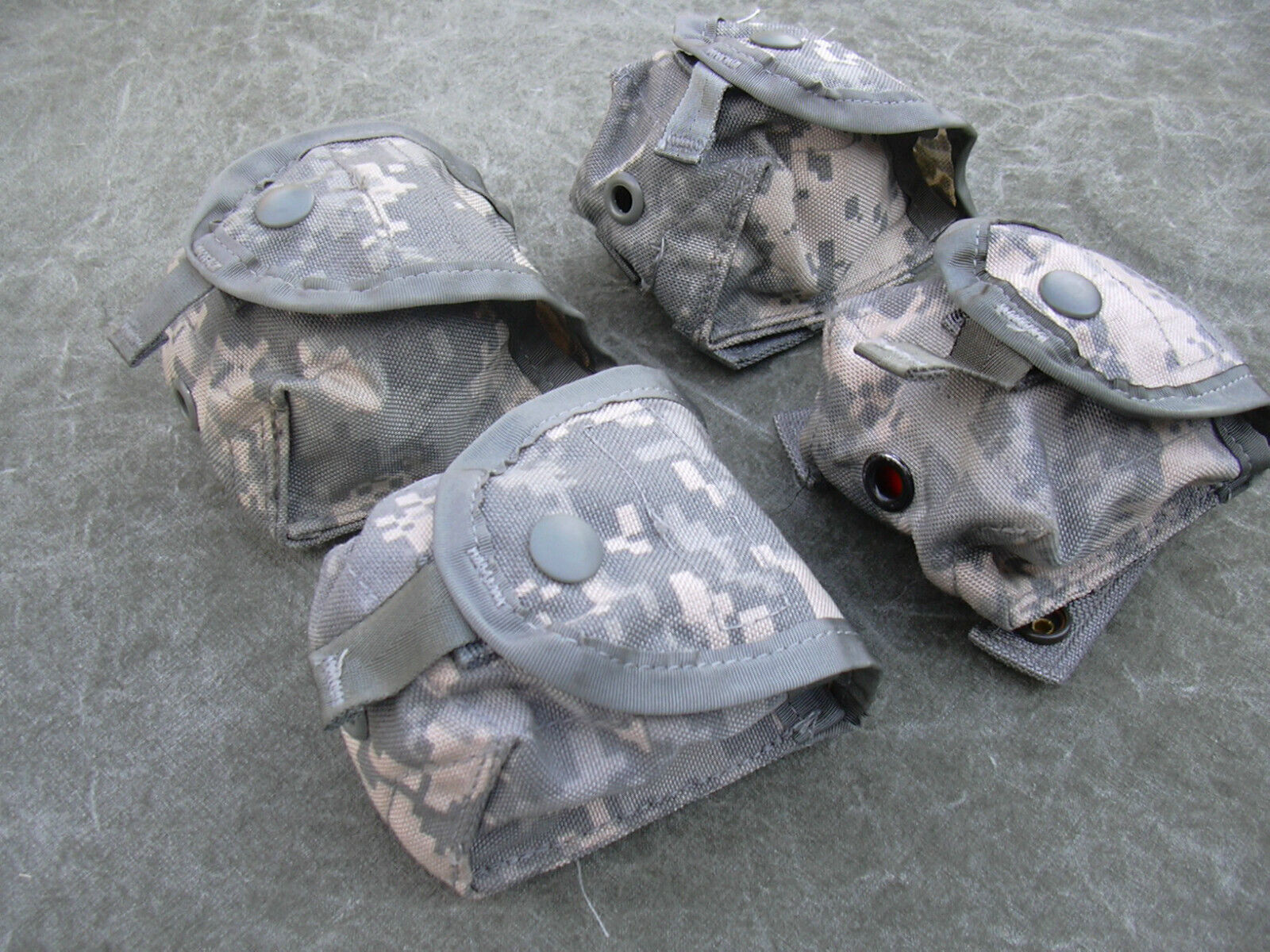 4 PACK US Military Hand Grenade Pouch Army ACU Digital MOLLE Utility Pouch VGC