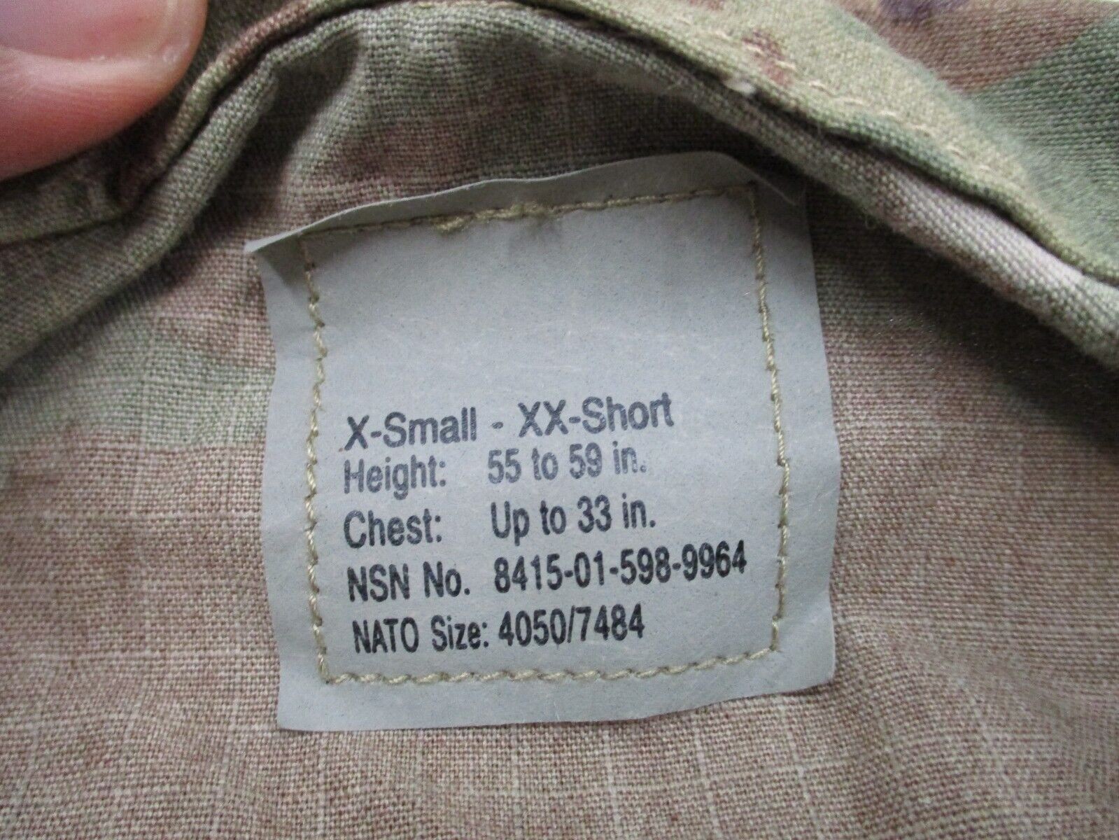 NEW US ARMY ISSUE OCP FRACU UNIFORM TOP X-SMALL/XX-SHORT COAT FLAME RESISTANT