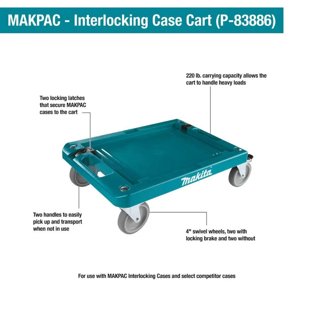 Makita Makpac Interlocking Case Cart