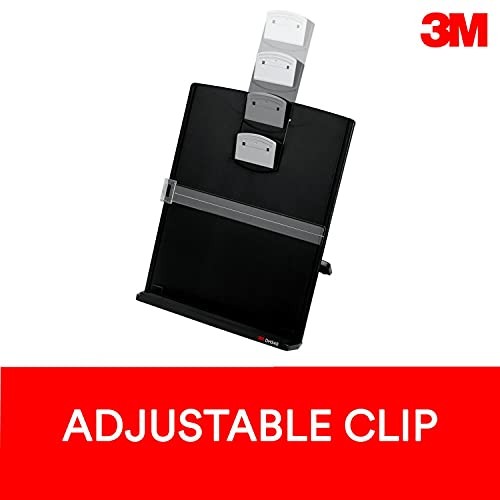 Desktop Document Holder Copy Holder, Adjustable Clip Holds Portrait and