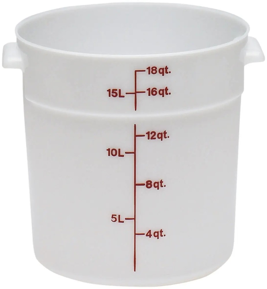 Cambro RFS18148 White 18 Qt Round Storage Container
