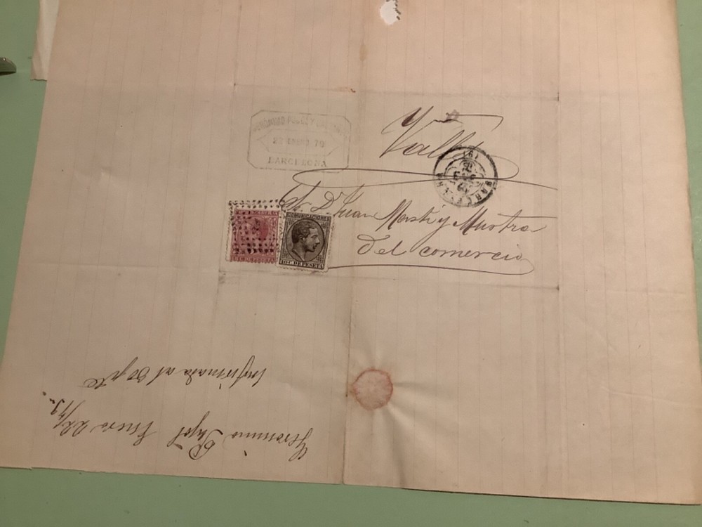 Spain 1879   postal cover  2 items Ref A1809