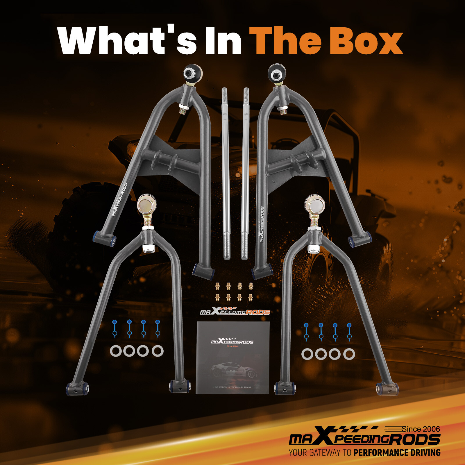 Fully Adjustable A-Arms +2.5 +1 for Honda TRX 450R TRX450R All Year Sportrax 450