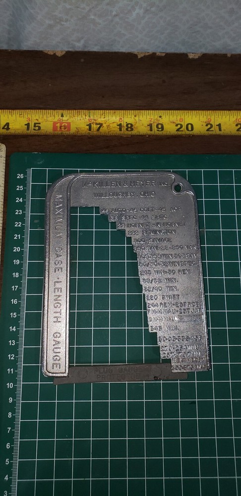 VINTAGE MCKILLEN AND HEYER CASE LENGTH GAUGE