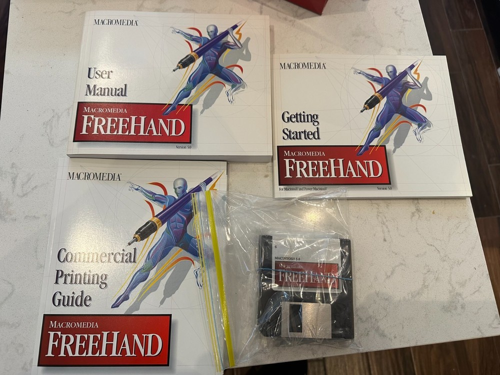 Macromedia Freehand 5.0 for Mac Macintosh Vintage Software Floppy Disk