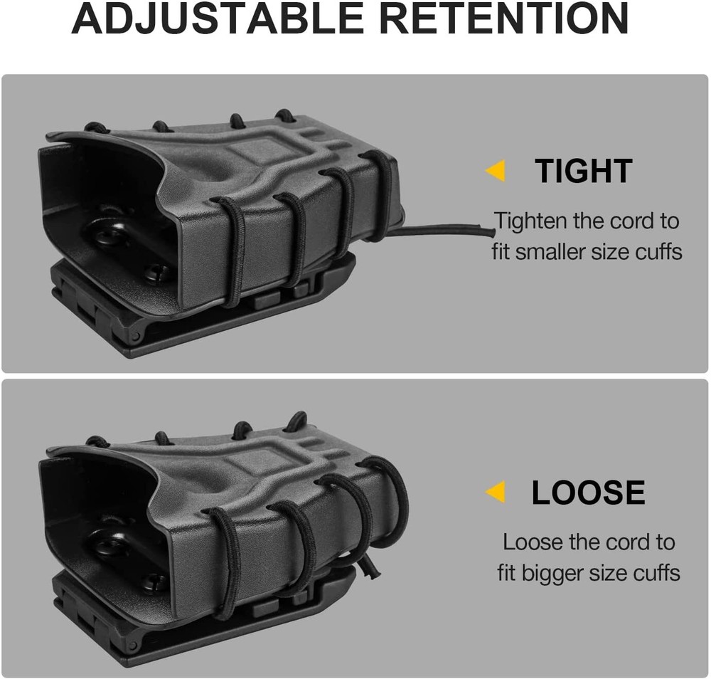 Kydex Duty Belt Handcuff Case Fit Asp/Hinged/Chain/Folding Rigid Handcuff