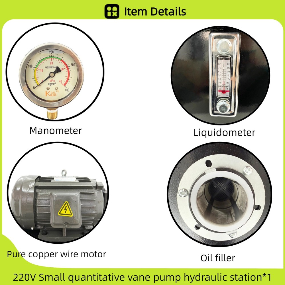 220V Hydraulic Station Quantitative Vane Pump Fluid Pump 3750W With Liquidometer