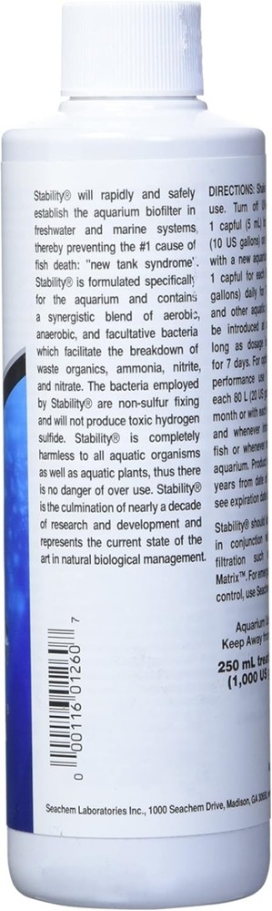 Enhance Your Aquatic Environment with Seachem Stability 250ml Biofilter Support