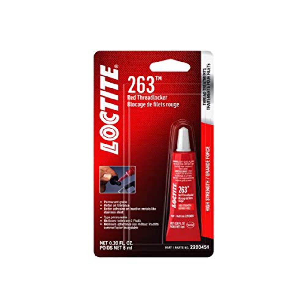 LOCTITE 263 Automotive Threadlocker Red – High Strength Thread Lock, General Pur