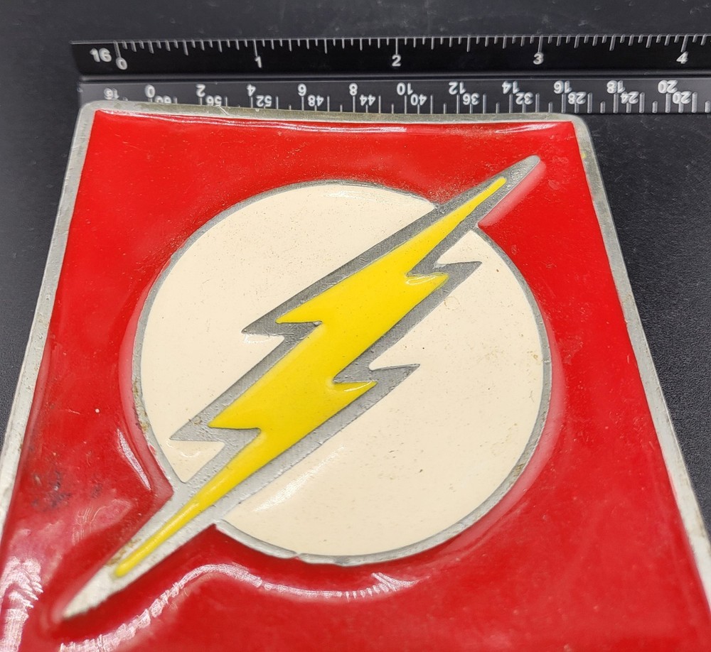 Vintage DC Comics The Flash Square Belt Buckle