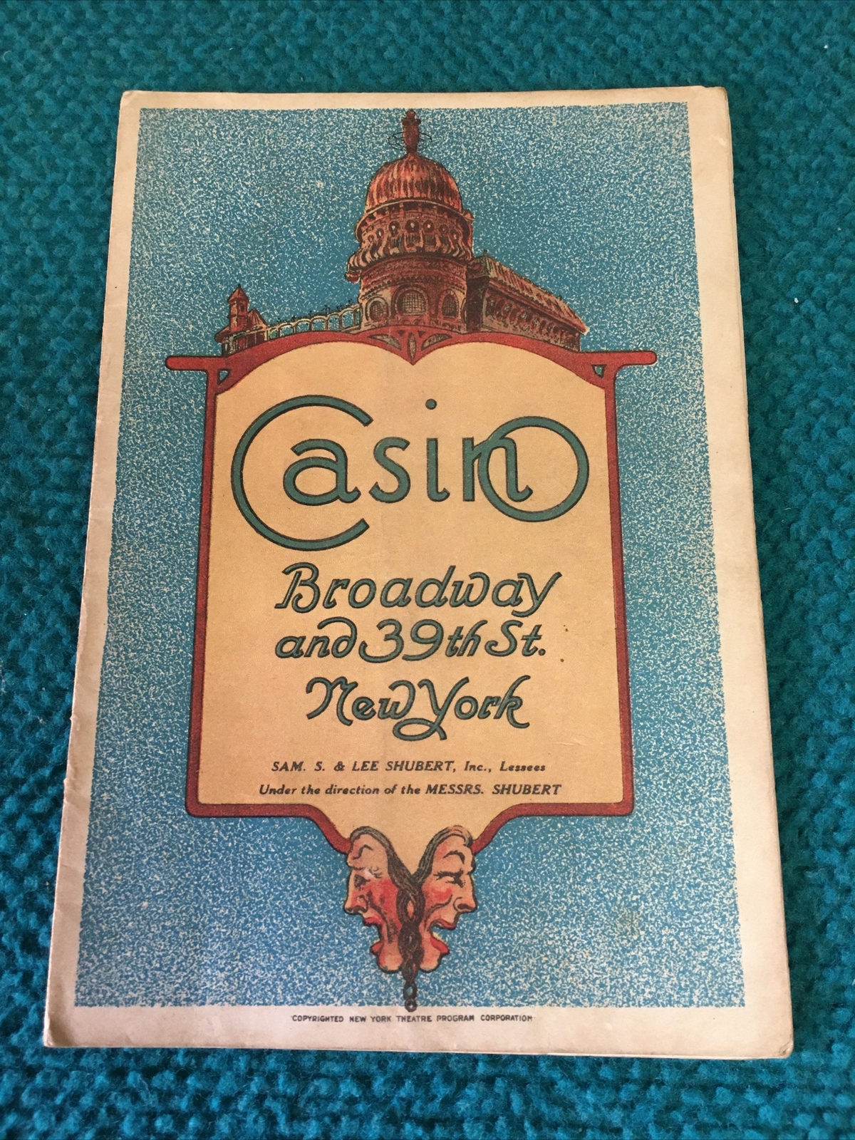 1925 Vintage : THE CASINO "Sky High" BROADWAY PLAYBILL PROGRAM @ Willie Howard