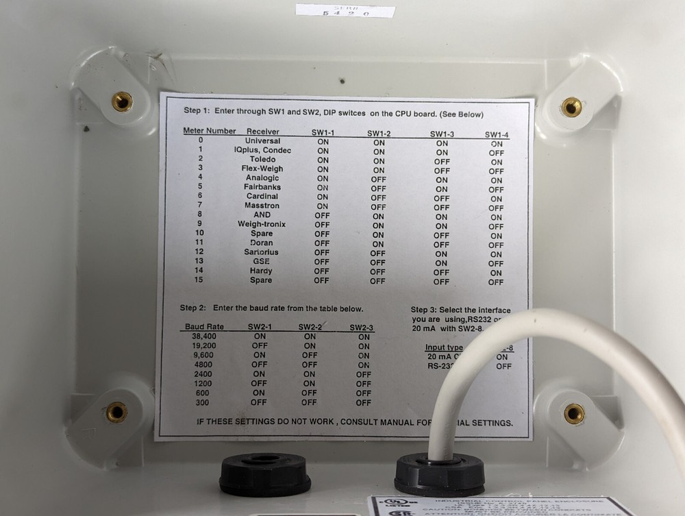 Rice lake RD-300 Remote Display Weight Scale RS232