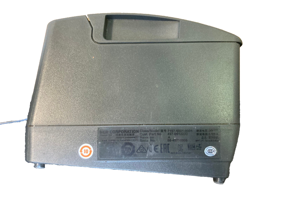 NCR 7197-6001 Thermal Receipt Printer, Charcoal