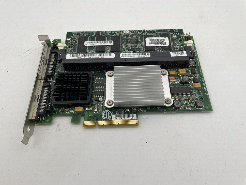 Dell TD977 MR 320-2E PERC 4E/DC SCSI PCI-E RAID Controller Card