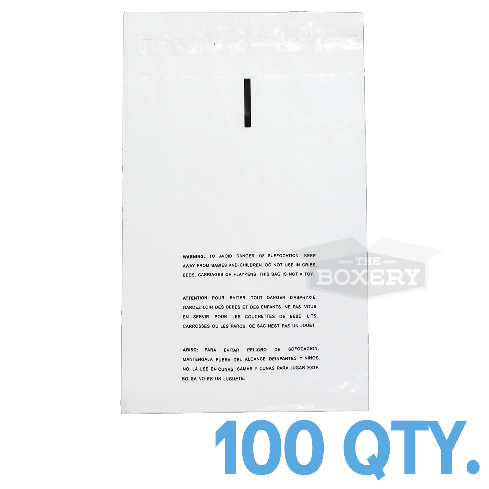 100 12x17 Self Seal Suffocation Warning Clear Poly Bags 1.5 mil Free Shipping