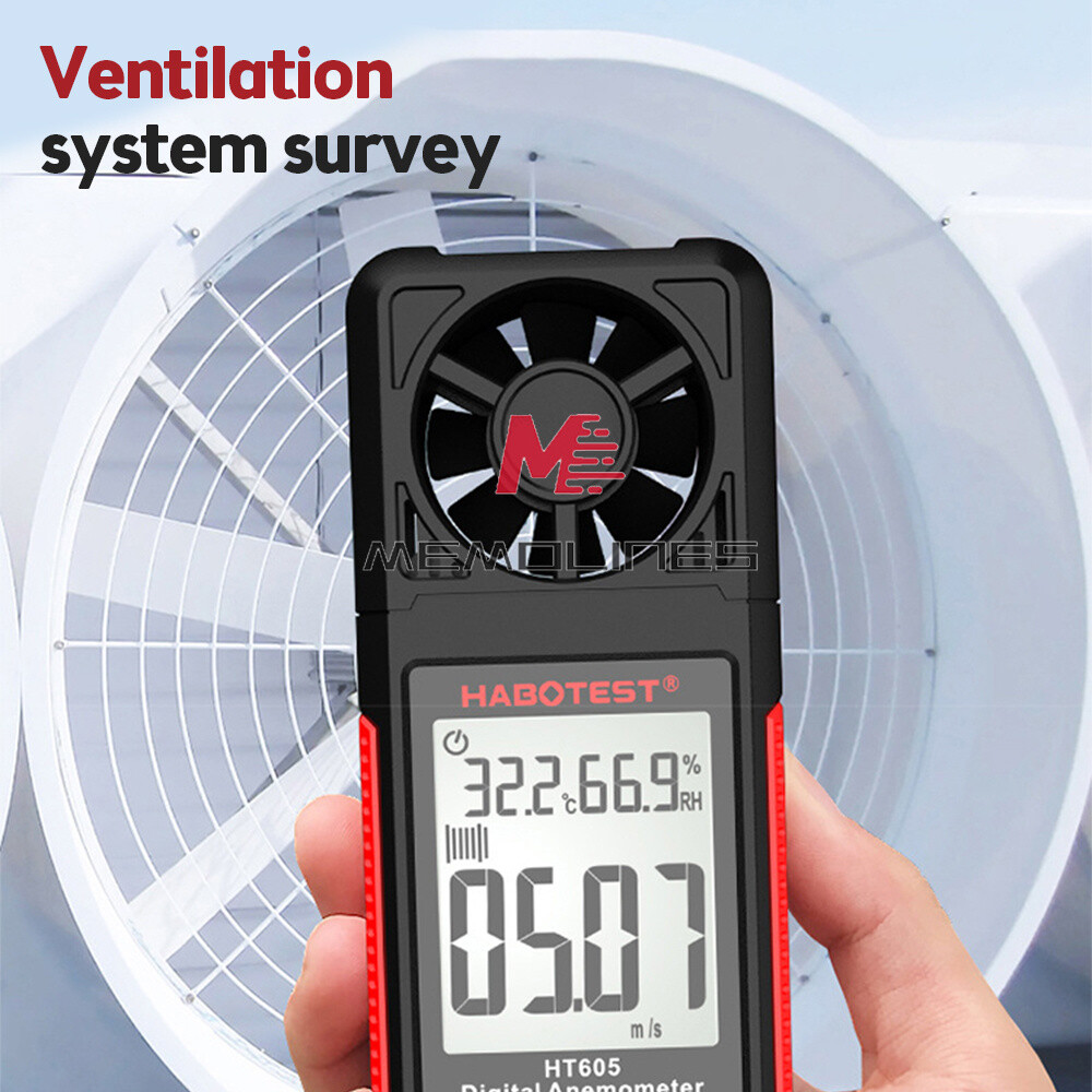 Handheld Digital LCD Air Wind Speed Anemometer Temperature Gauge Meter Tester