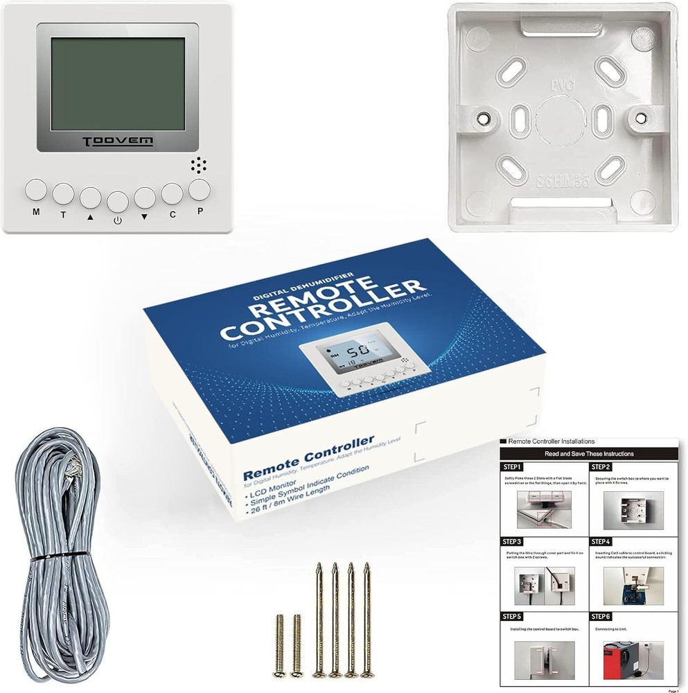 Abestorm Remote Controller,Digital Humidity,Temperature,Adapt the Humidity Level