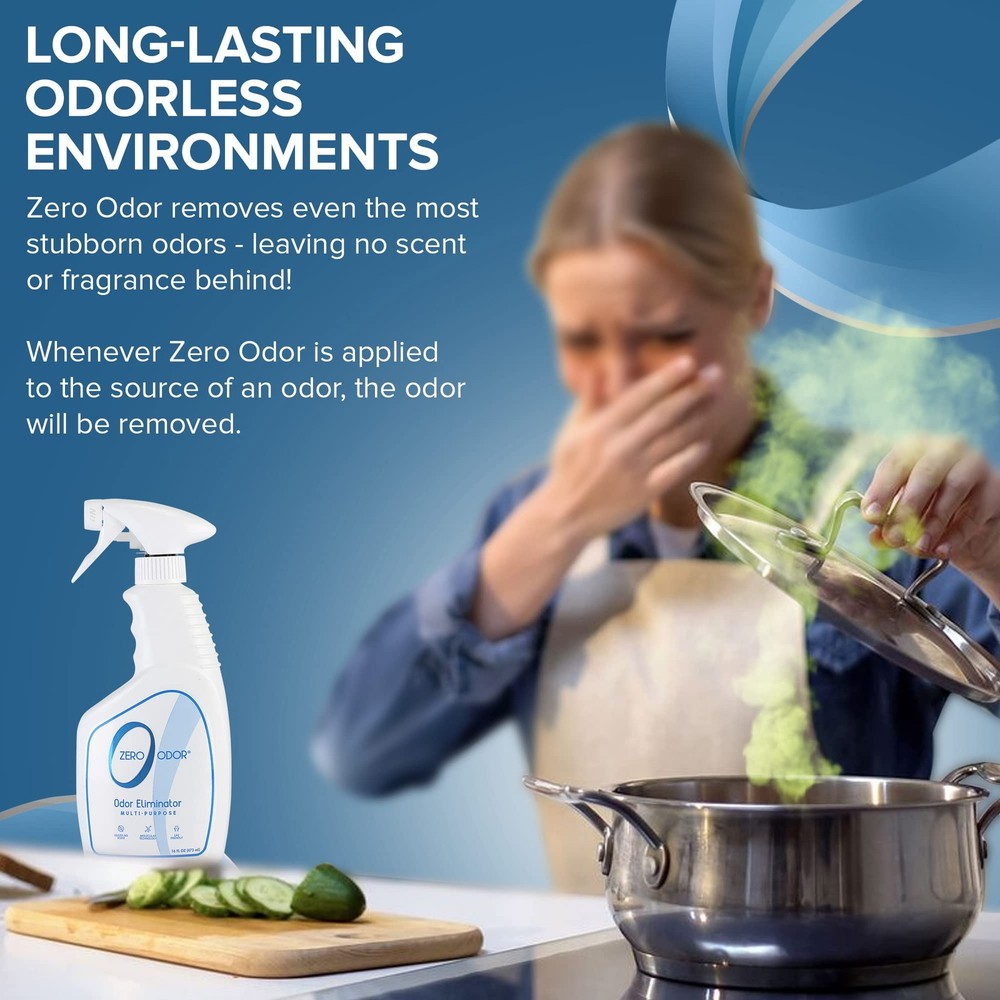 Zero Odor – MultiPurpose Odor Eliminator Air & Surface Odor – Technology for...