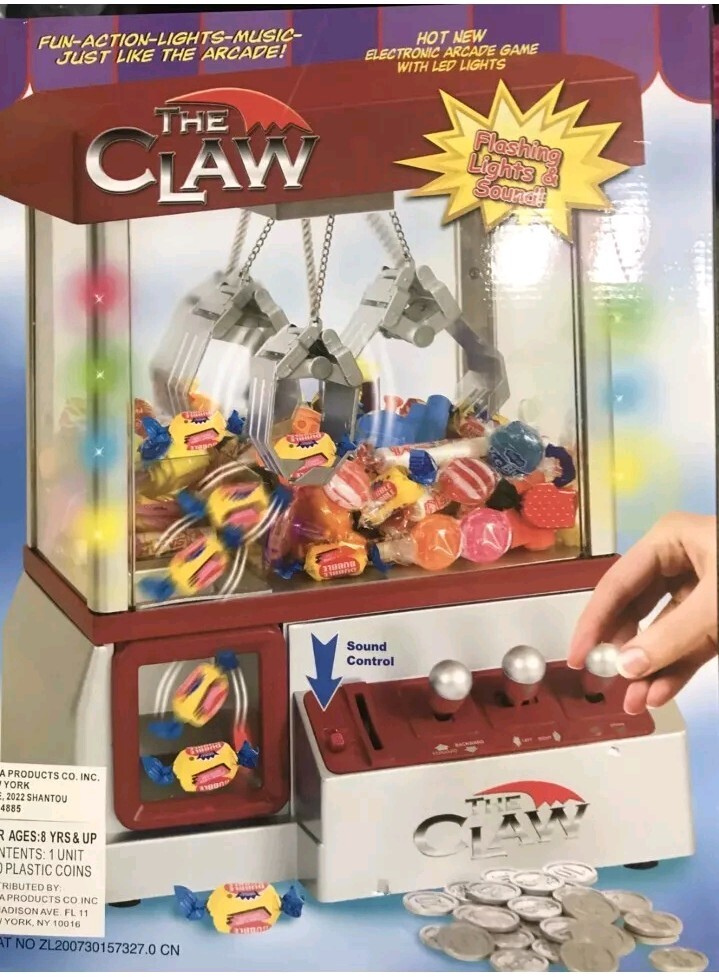 NEW Electronic Arcade Claw Machine - Toy Grabber Machine LED Lights...