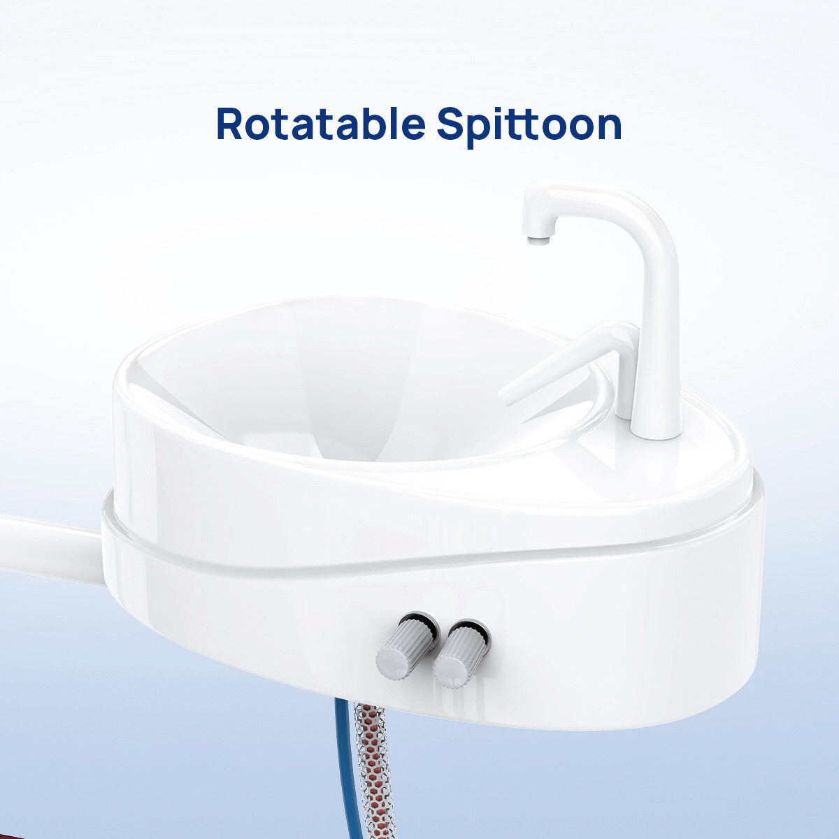 Silla dental portatil plegable con unidad de turbina de air escupidera Luz LED