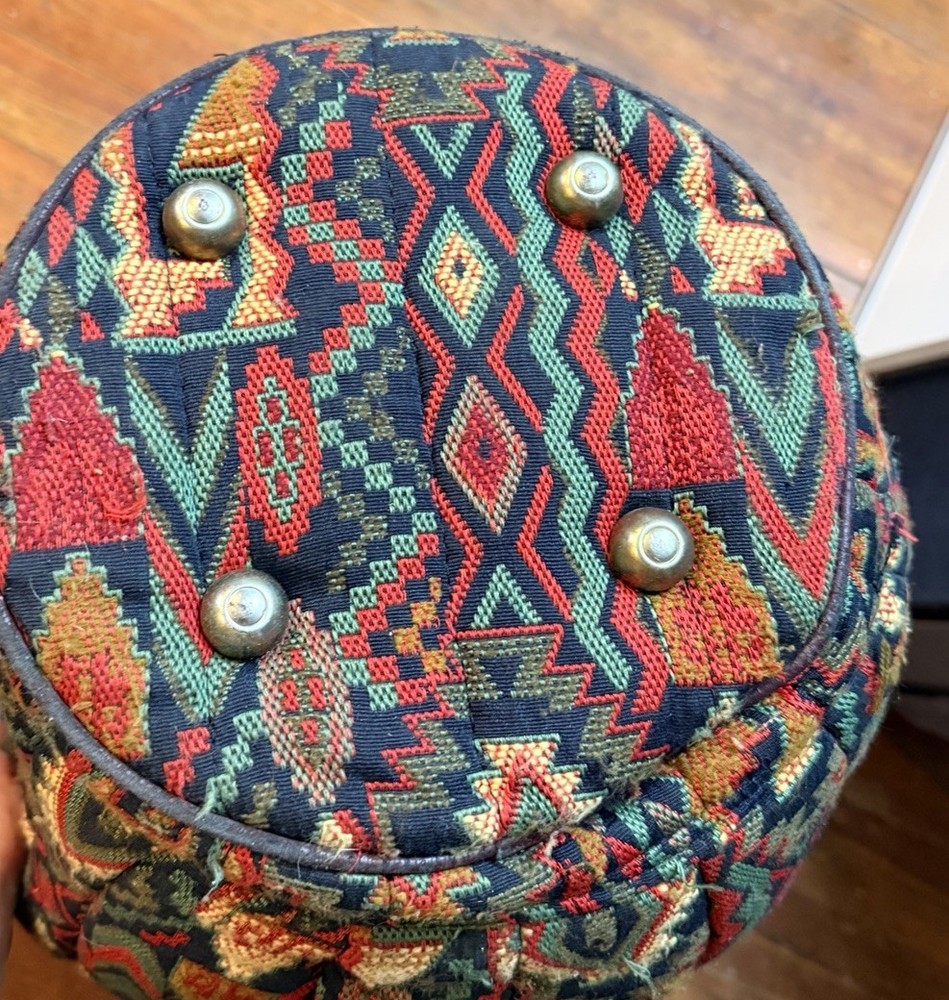 Vintage Apro Tec Djembe Drum Gig Bag Backpack Tapestry Pattern Padded Rasta