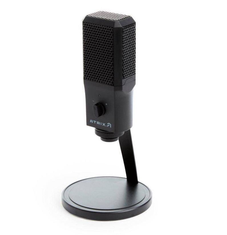Atrix Desktop USB Streaming Microphone- Black