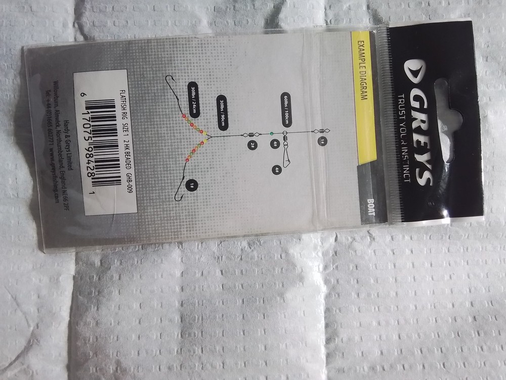 3 x Greys rigs smoothhound ,flatfish and 3 hook flapper