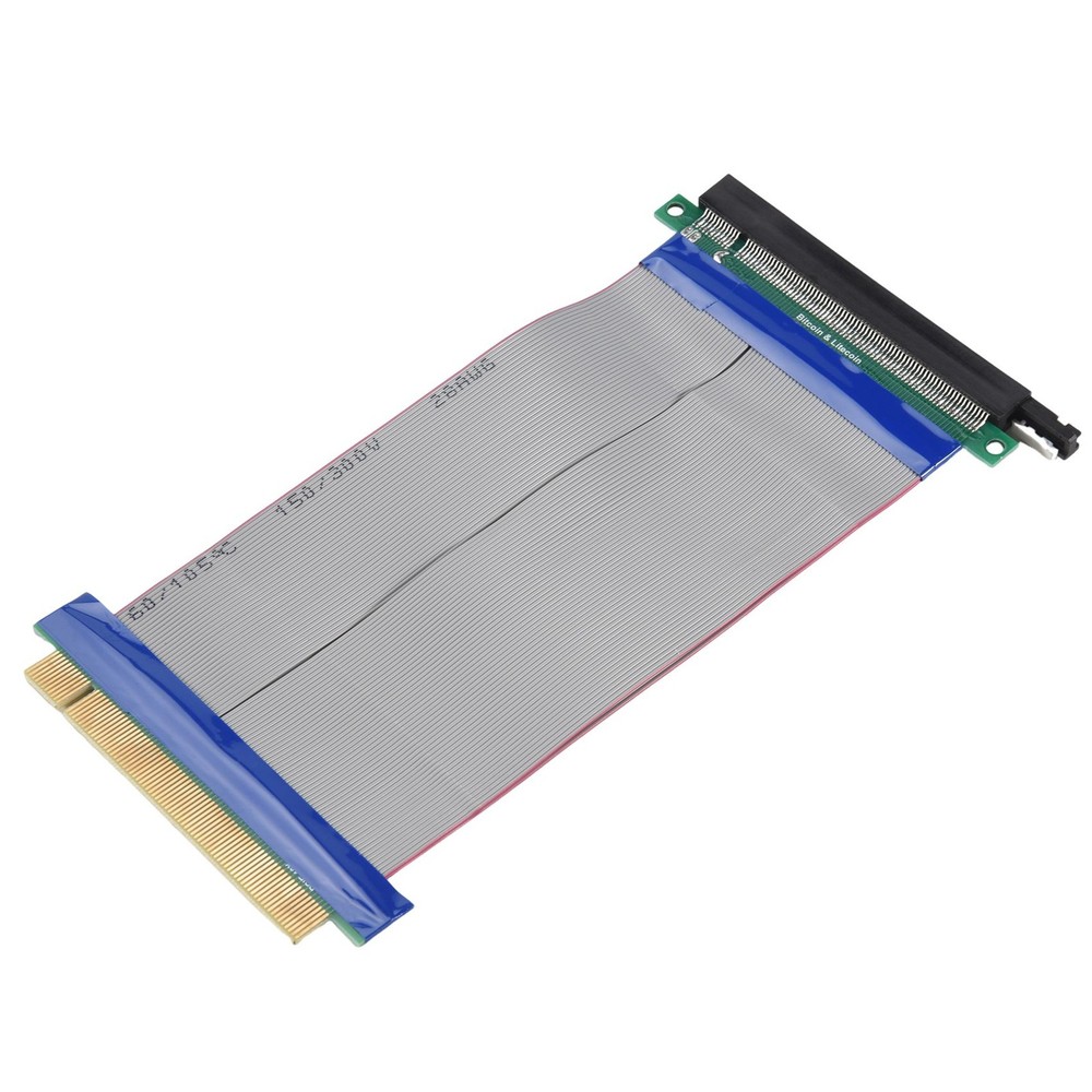 PCI-E Express 16X Riser Card Extender Extension Cable Ribbon Flex R4H25296
