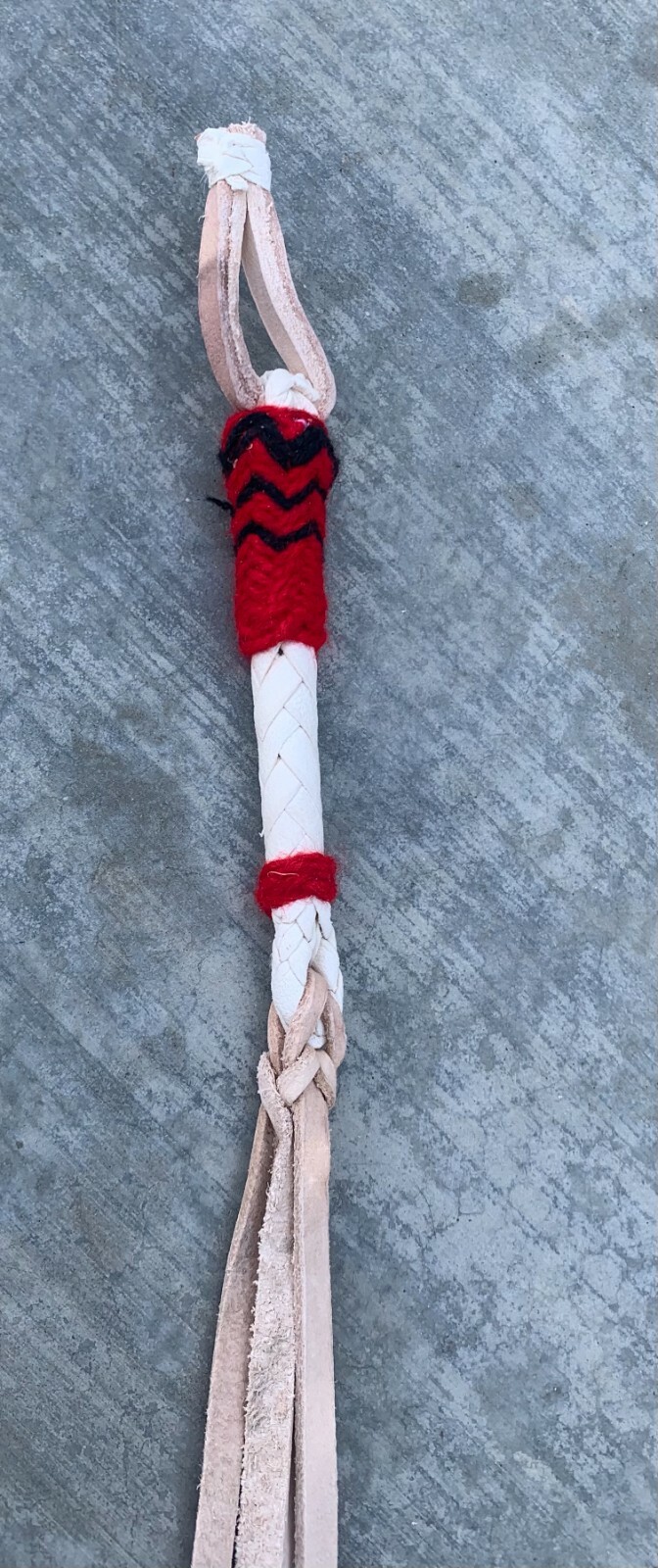 12" Keychain Style Horse Quirt, Cuarta Charra Estilo Llavero Cuartita de Cuero