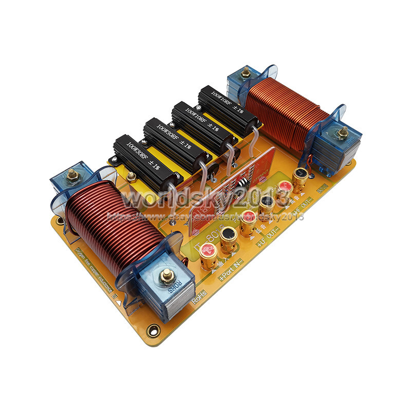 1x 2000W 2 Way 2 Unit High-Low Speaker Frequency Divider Filter Crossover Board