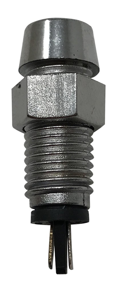 5 Pack of Universal 12V Red LED Lamp Dash Panel Pilot Indicator Light - Chrome