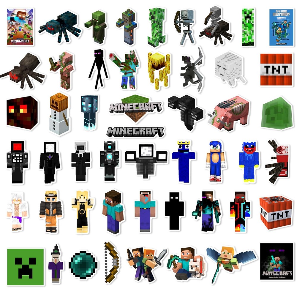 100 Pcs Game Pixel Theme Stickers, Cartoon Cute Suitable Multicolor