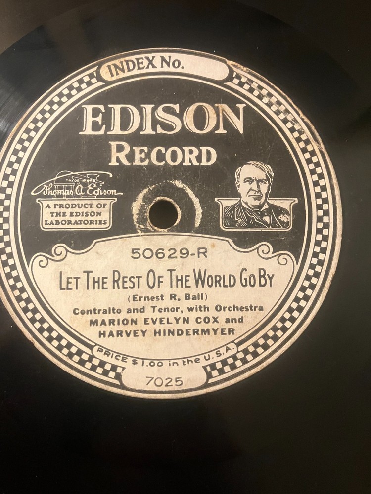 Edison Diamond Disc Record #50629 "Floating Down the Old Monongahela" Hart