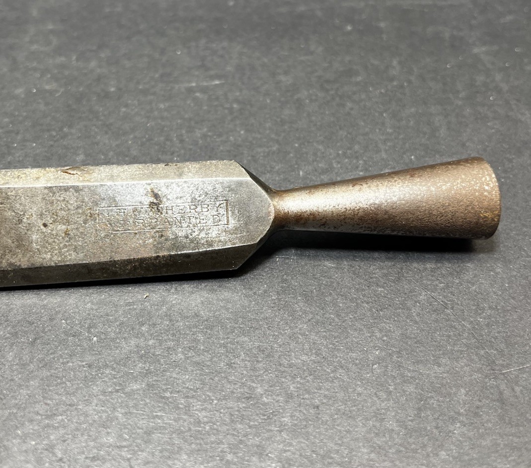 Vintage T.H. Witherby Winstead Edge Works 1" Beveled Edge Socket Chisel - USA