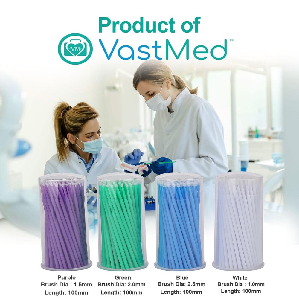 Dental Micro Applicator Brushes, Disposable by Vastmed