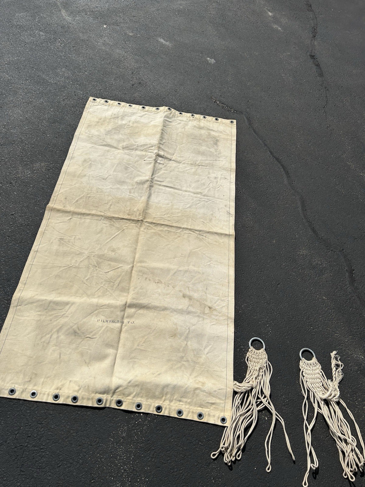 Vtg Original WW2 Canvas Hammock 1940s US Navy Field Used Named Identified