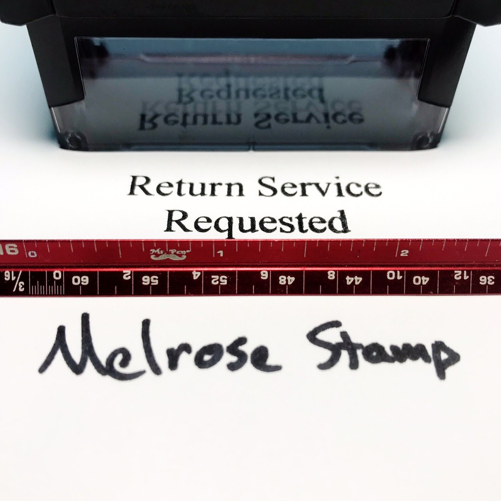 Return Service Requested Rubber Stamp Black Ink Self Inking Ideal 4913