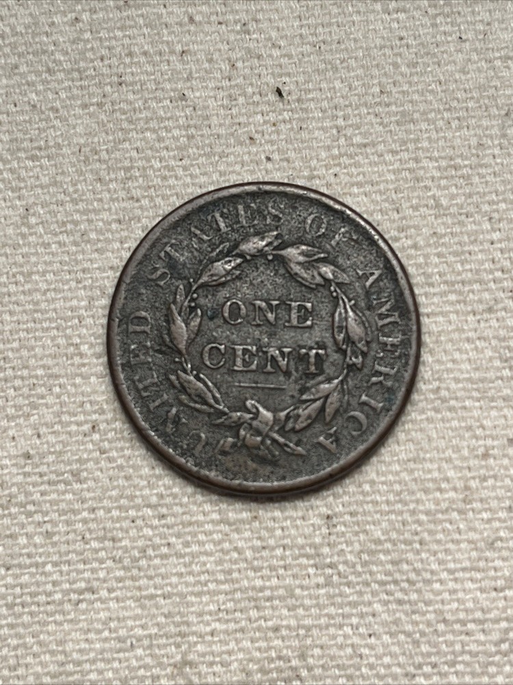 1837 Coronet Head Large Cent F Details