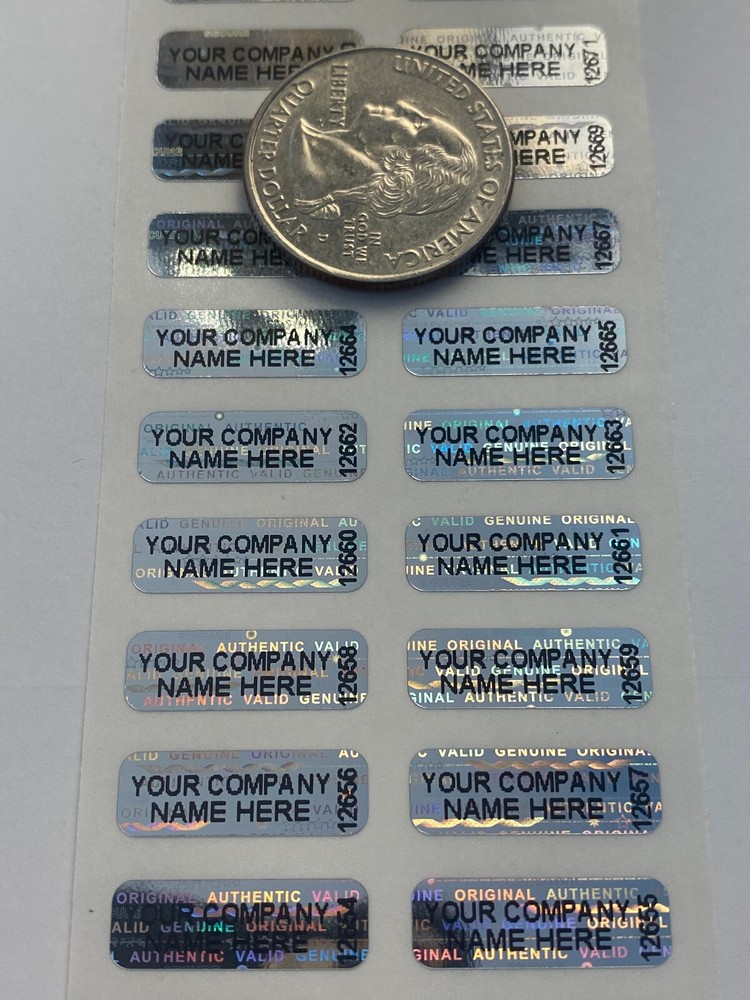 QTY 250 Small! Custom Printed Tamper Evident Security Void Hologram Labels