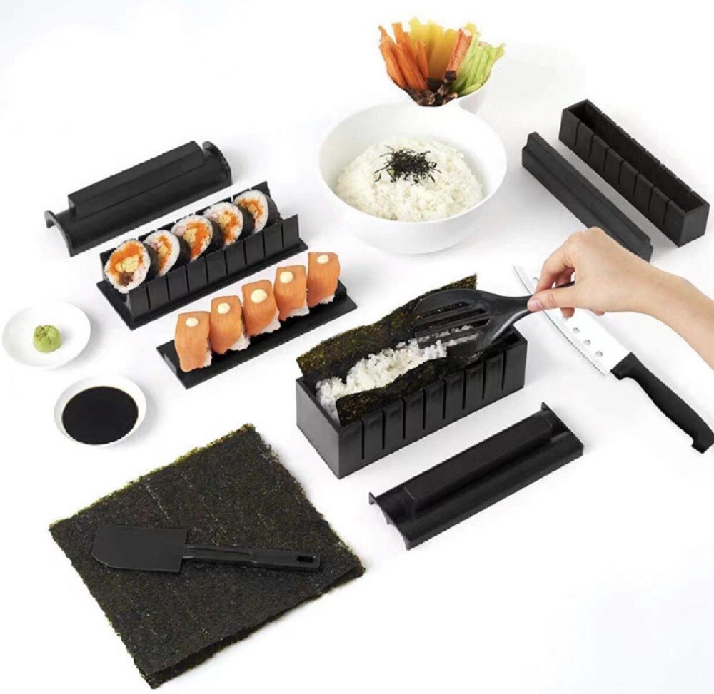 DIY Sushi Making Kit Sushi Roller Rice Ball Mold Accessories
