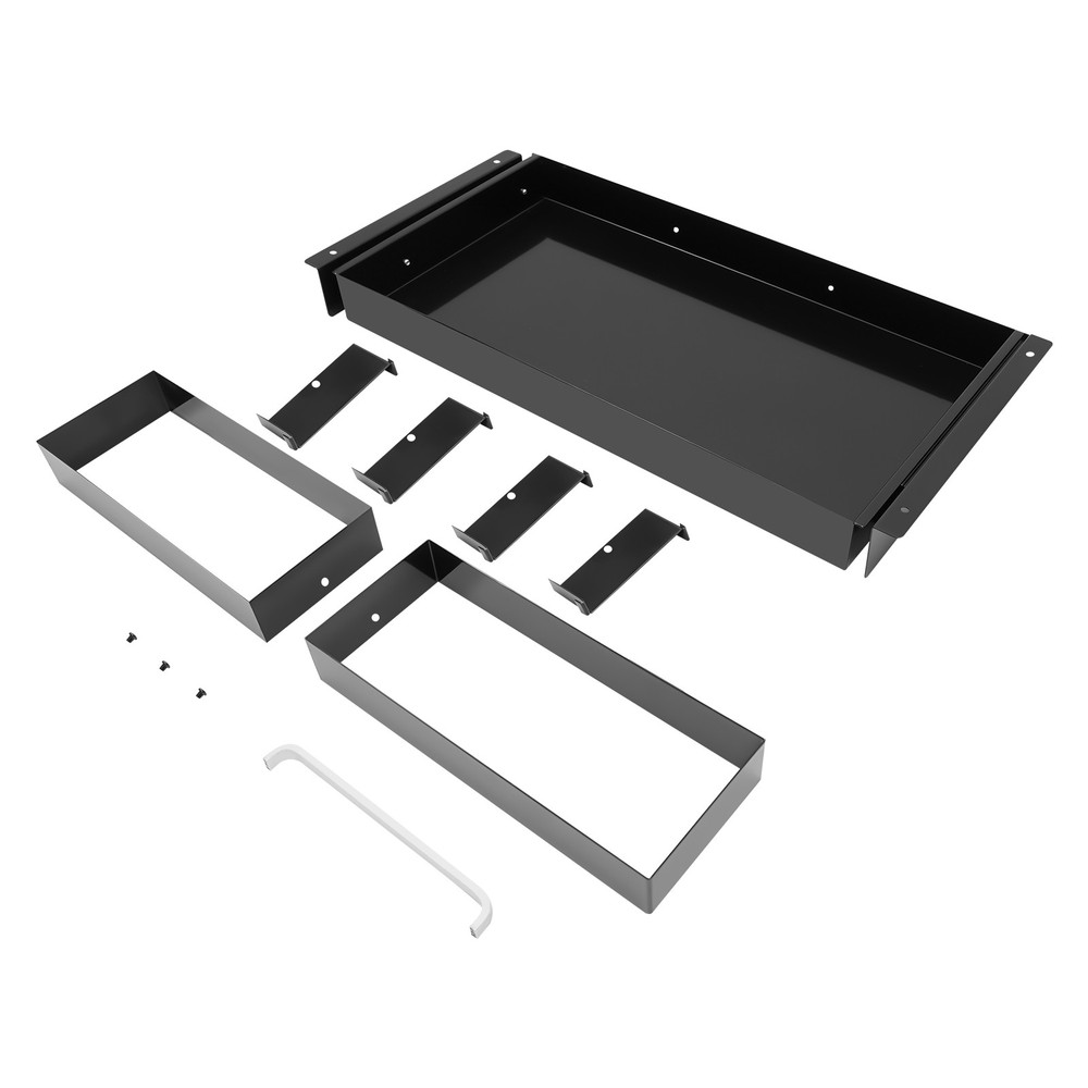 Black Under Desk Sliding Drawer Pull Out Under Table Storage Organizer for Desk