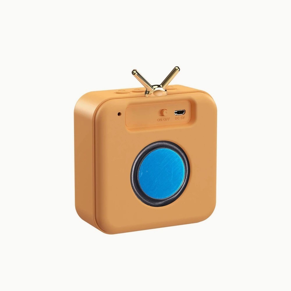 GEMS Retro Speaker - Orange: Portable Micro USB Rechargeable Speaker