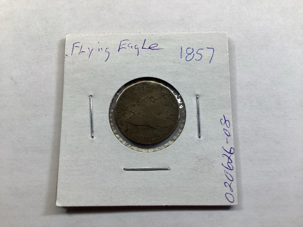 1857 Flying Eagle Penny US Small Cent Copper 020626 08td